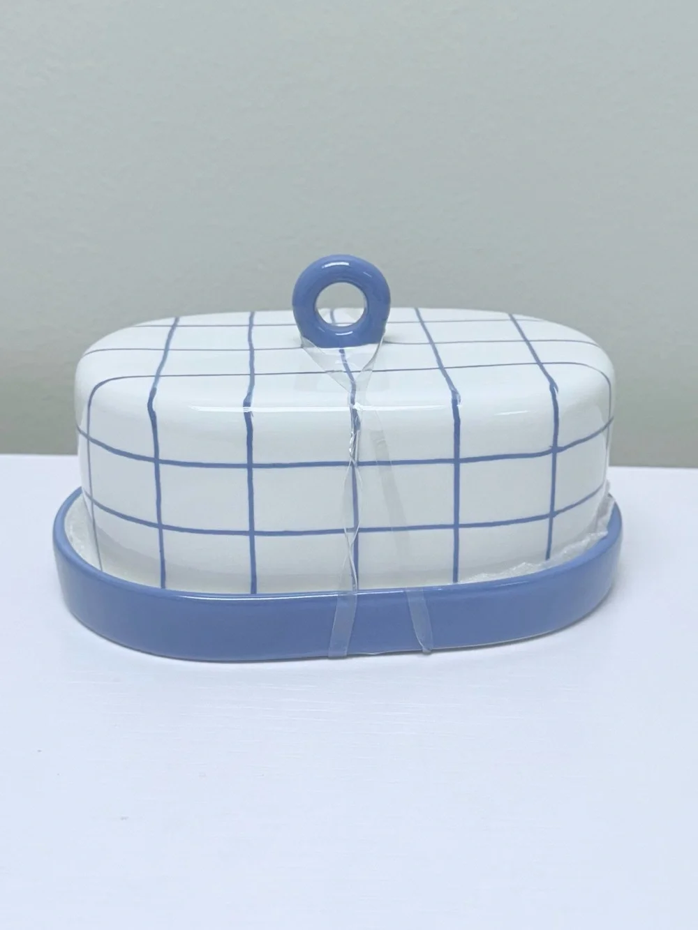 Blue and White Grid Ceramic Butter Dish, Target Bullseye Playground 2026